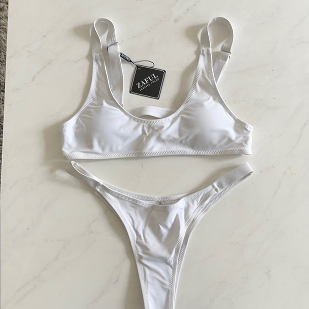 NWT Zaful White Bikini Set